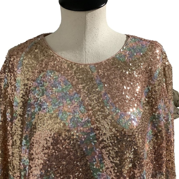 H&M Rose Gold Sequin Dress - Size XL - Picture 7 of 12